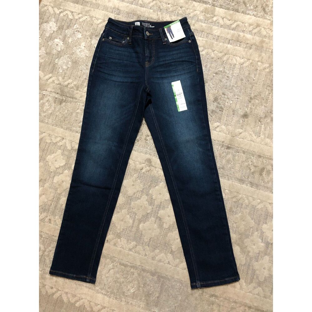 Mid Rise Straight Woman's 2 Dark Blue Jean